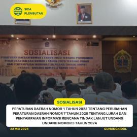 Lurah Plembutan Ikuti Sosialisasi