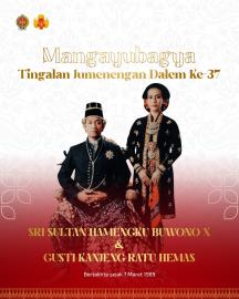 Mangayubagya Tingalan Jumenengan Dalem ke-37 Sri Sultan Hamengku Buwono X dan GKR Hemas.